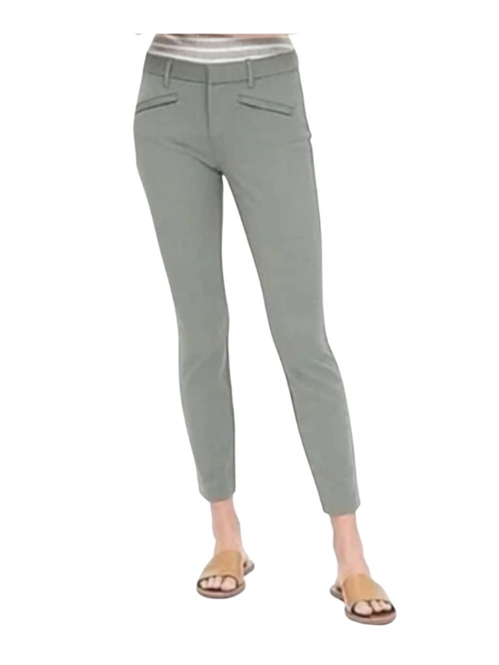 Gap Curvy Signature Skinny Ankle Pants - Sage Green